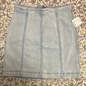 Light Blue Denim Skirt